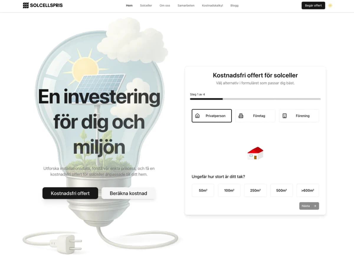 Kundcase: Liminity lanserar solcellspris.se tillsammans med kund inom energisektorn